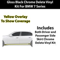 BMW 7 Series 2023-2026 Blackout Chrome Delete Kit – Precut Gloss Black Vinyl Overlays