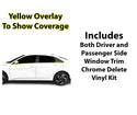 Vinyl Chrome Delete Front Rear Bumper Blackout Decal Stickers Overlay Film Fits Hyundai Elantra 2024-2025