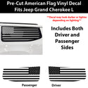 Fits Jeep Grand Wagoneer L 2022-2027 Quarter Window American Flag Vinyl Decal Stickers