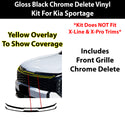 Kia Sportage 2026-2027 Blackout Chrome Delete Kit – Precut Gloss Black Vinyl Overlays