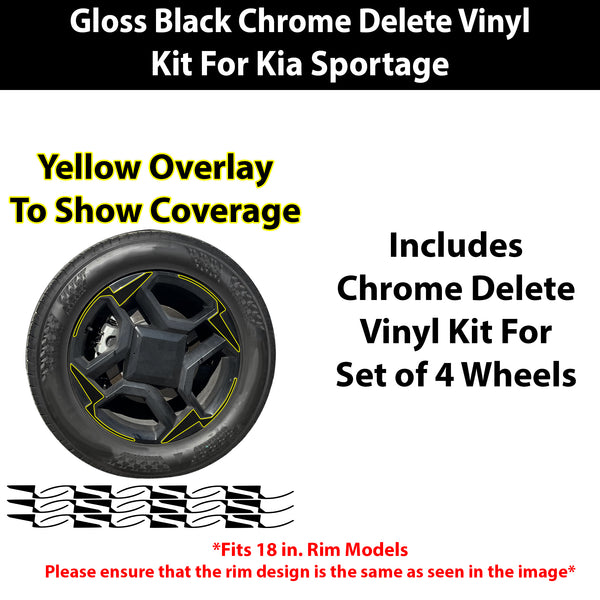 Kia Sportage 2026-2027 Blackout Chrome Delete Kit – Precut Gloss Black Vinyl Overlays