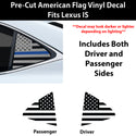 Fits Lexus IS 2017-2020 Quarter Window American Flag Vinyl Decal Stickers