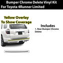 Vinyl Chrome Delete Wheel Sides Front Rear Bumper Trim Blackout Decal Stickers Overlay Film Fits Toyota 4Runner 2014 - 2024 - Bogar Tech Designs