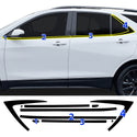 Vinyl Chrome Delete Sides Front Rear Bumper Trim Blackout Decal Stickers Overlay Film Fits Chevy Equinox 2018-2024