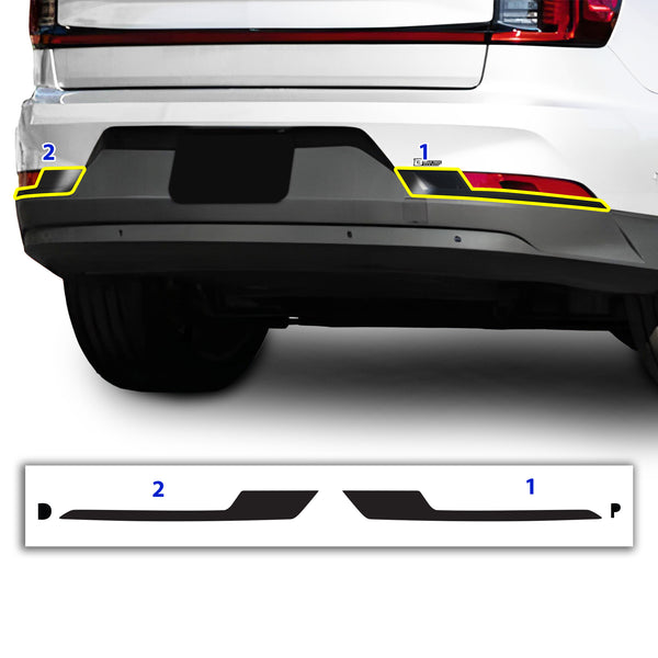 Vinyl Chrome Delete Grille Rear Bumper Wheel Blackout Decal Stickers Overlay Film Fits Polestar 2 2020-2025
