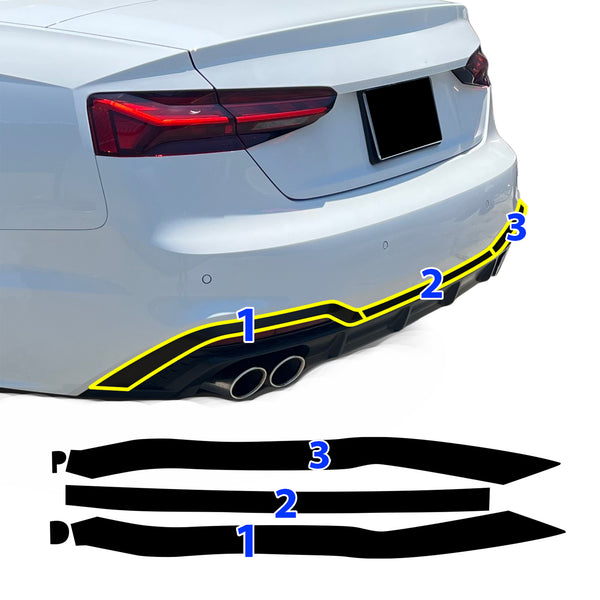Fits Audi S5 Convertible 2020-2024 Vinyl Chrome Delete Grille Blackout Decal Stickers Overlay Film
