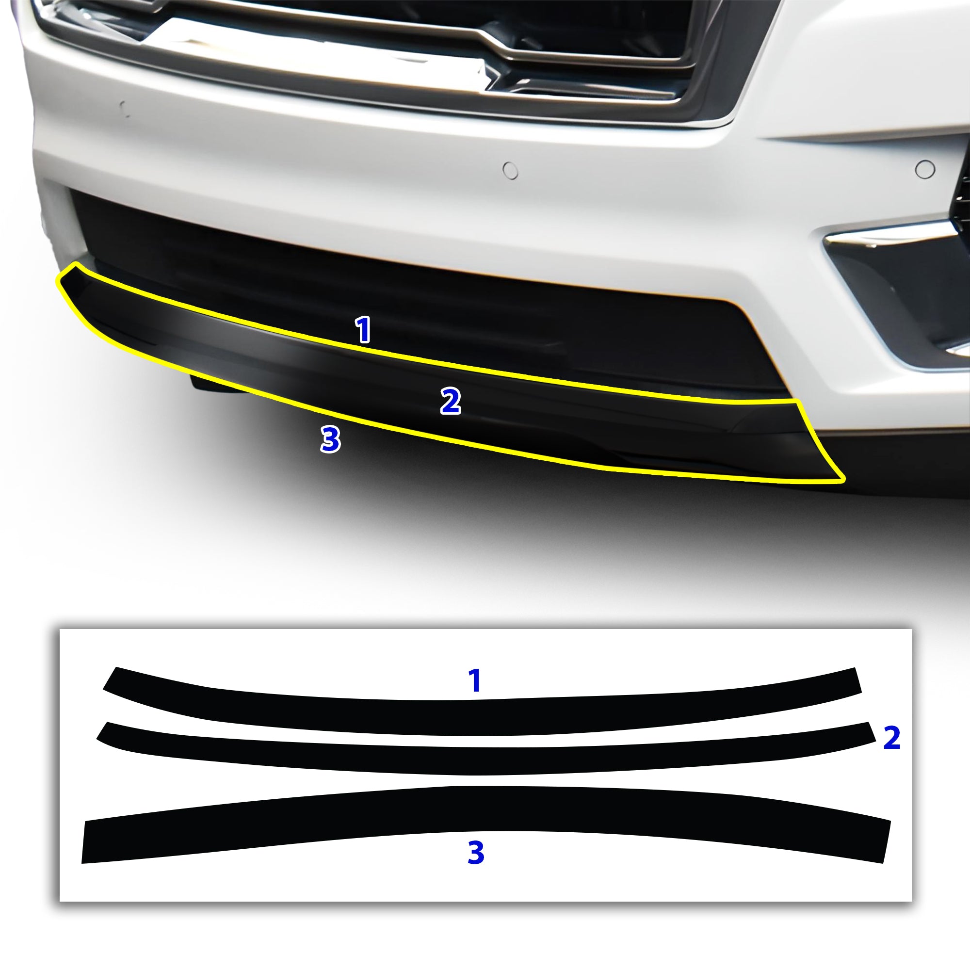 Vinyl Chrome Delete Grille Side Window Rear Blackout Decal Stickers Overlay Film Fits GMC Yukon 2021 - 2025 - Bogar Tech Designs