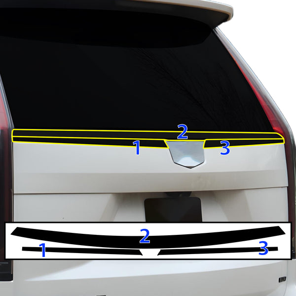 Vinyl Chrome Delete Side Window Blackout Decal Stickers Overlay Film Fits Cadillac Escalade 2021-2024
