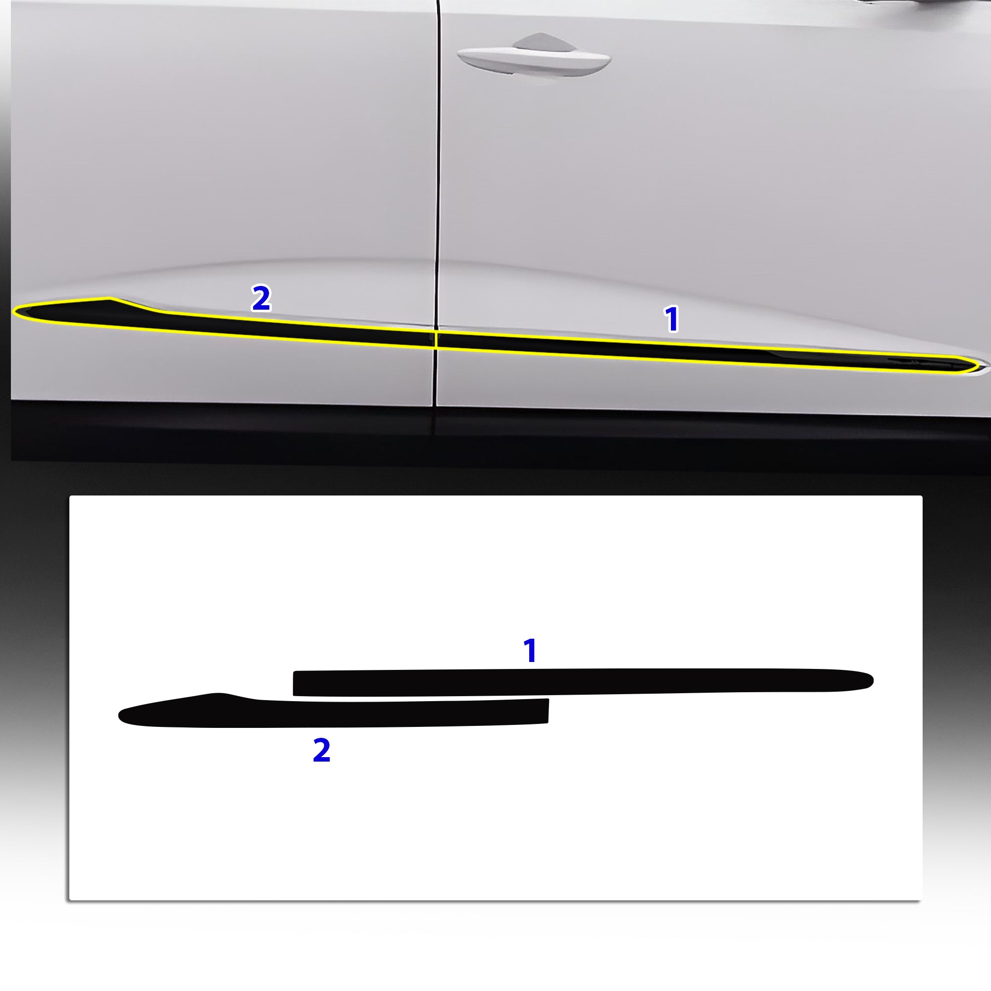 Vinyl Chrome Delete Grille Side Window Rear Blackout Decal Stickers Overlay Film Fits Acura MDX 2022 - 2025 - Bogar Tech Designs