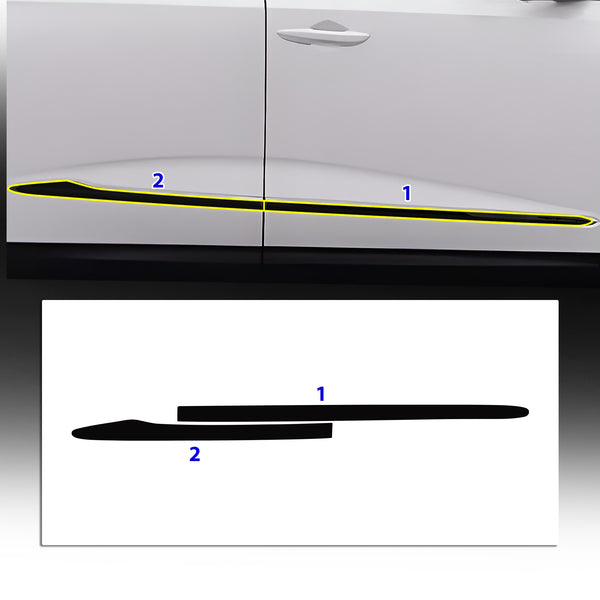 Vinyl Chrome Delete Grille Side Window Rear Blackout Decal Stickers Overlay Film Fits Acura MDX 2022-2025