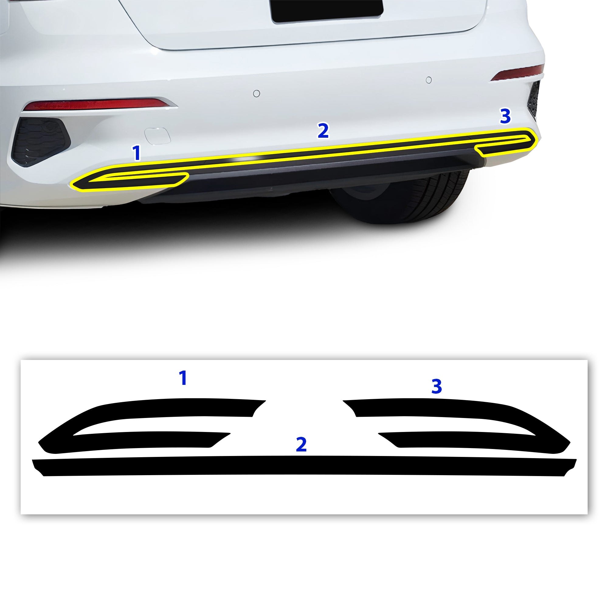 Vinyl Chrome Delete Grille Window Wheel Blackout Decal Stickers Overlay Film Fits Audi A3 2022 - 2025 - Bogar Tech Designs