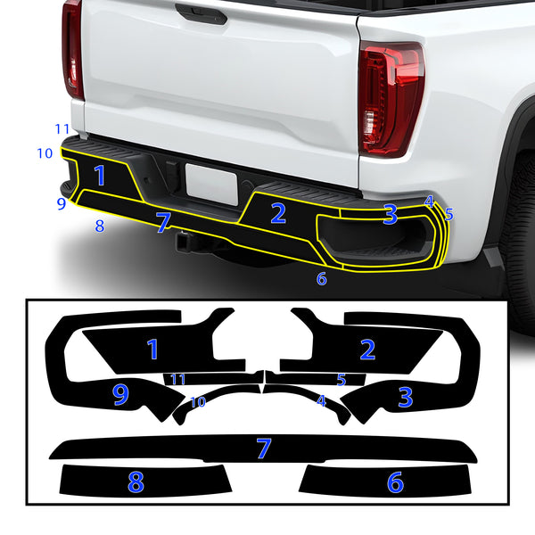 Vinyl Chrome Delete Blackout Decal Stickers Overlay Film Fits GMC Sierra 1500 2022 - 2025 - Bogar Tech Designs