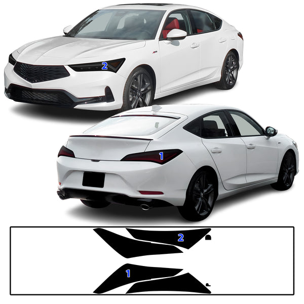 Full Headlight Taillight Precut Smoked PPF Tint Kit Film Overlay Fits Acura Integra 2023-2025