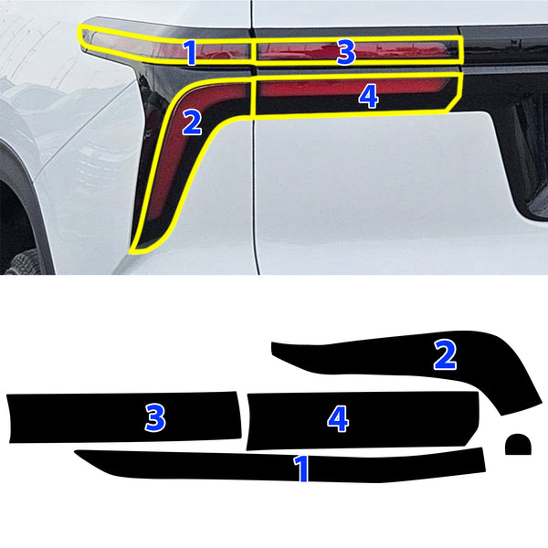 Fits Chevrolet Traverse 2024-2026 Full Headlight Taillight Precut Smoked PPF Tint Kit Film Overlay