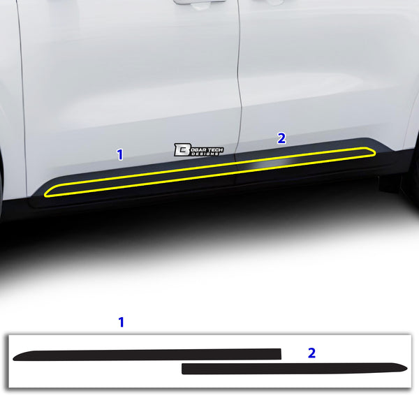 Vinyl Chrome Delete Grille Side Window Rear Blackout Decal Stickers Overlay Film Fits Kia Carnival 2022-2025