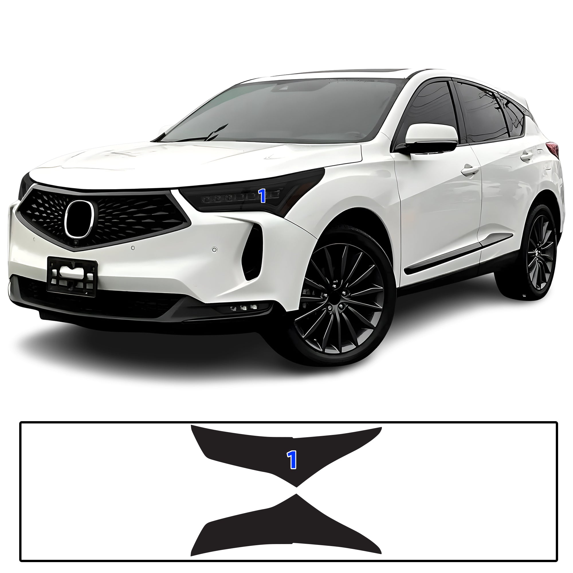 Acura RDX 2019–2026 Dark Smoke Headlight & Taillight Tint Kit – Precut Vinyl Lens Overlays