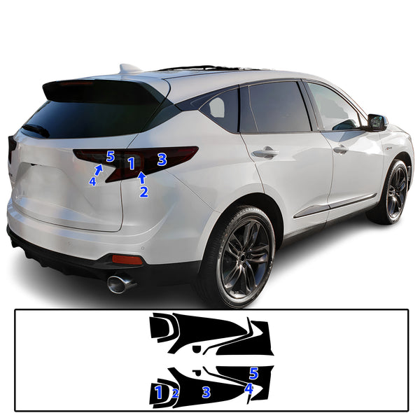 Full Headlight Taillight Precut Smoked PPF Tint Kit Film Overlay Fits Acura RDX 2019-2025