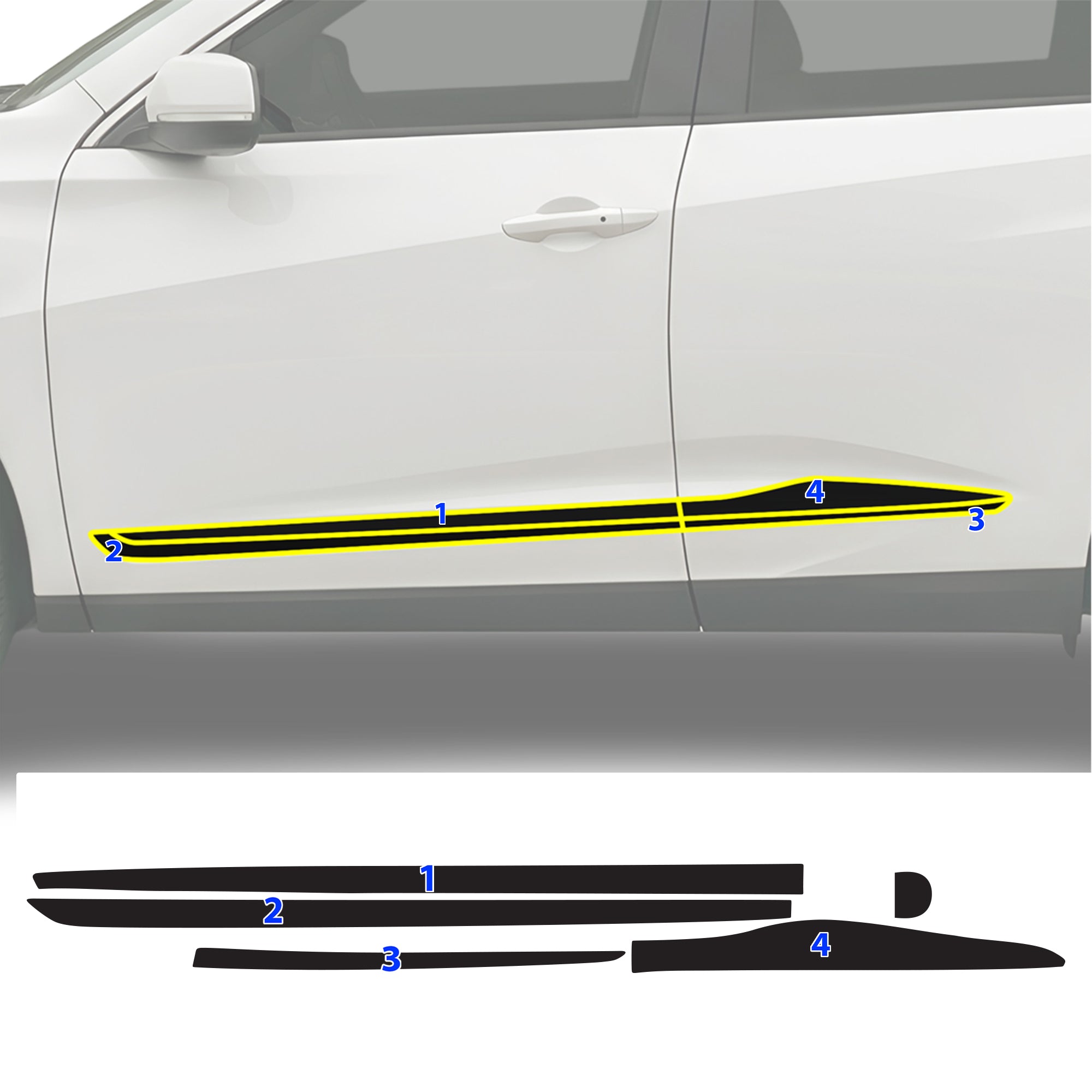 Acura RDX 2019-2026 Blackout Chrome Delete Kit - Precut Gloss Black Vinyl Overlays