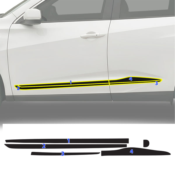 Acura RDX 2019-2026 Blackout Chrome Delete Kit - Precut Gloss Black Vinyl Overlays