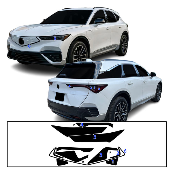 Acura ZDX 2024–2026 Dark Smoke Headlight & Taillight Tint Kit – Precut Vinyl Lens Overlays