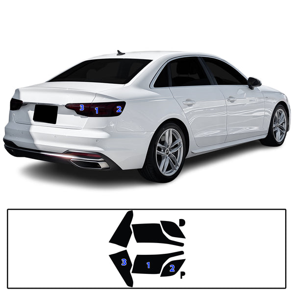 Fits Audi A4 2020-2025 Full Headlight Taillight Precut Smoked PPF Tint Kit Film Overlay