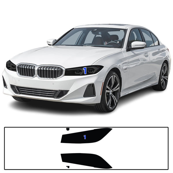 Full Headlight Taillight Precut Smoked PPF Tint Kit Film Overlay Fits BMW 3 Series 2019-2025