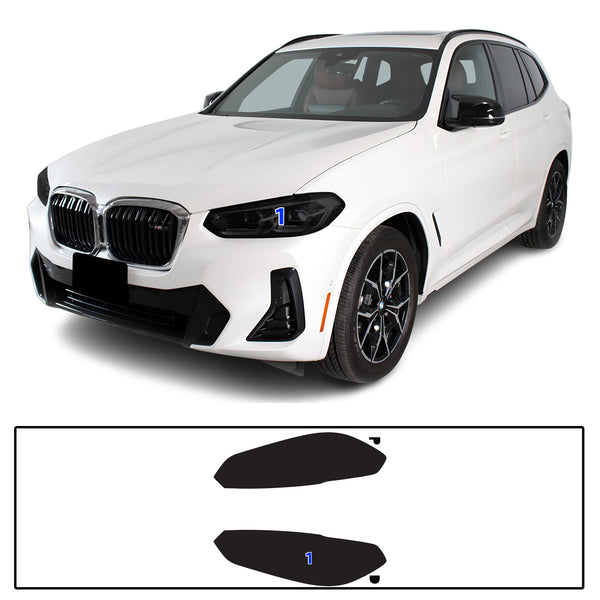Full Headlight Taillight Precut Smoked PPF Tint Kit Film Overlay Fits BMW X3 2022-2024