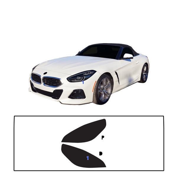 BMW Z4 2019–2026 Dark Smoke Headlight & Taillight Tint Kit – Precut Vinyl Lens Overlays