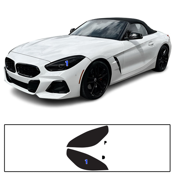 Full Headlight Taillight Precut Smoked PPF Tint Kit Film Overlay Fits BMW Z4 2019-2024