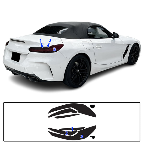 Full Headlight Taillight Precut Smoked PPF Tint Kit Film Overlay Fits BMW Z4 2019-2024