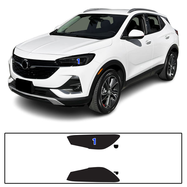 Full Headlight Taillight Precut Smoked PPF Tint Kit Film Overlay Fits Buick Encore GX 2020-2023