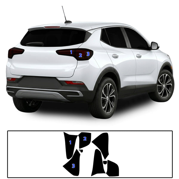 Buick Encore GX 2020–2023 Dark Smoke Headlight & Taillight Tint Kit – Precut Vinyl Lens Overlays