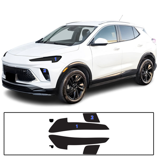 Fits Buick Encore GX 2024-2025 Full Headlight Taillight Precut Smoked PPF Tint Kit Film Overlay