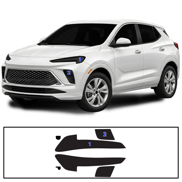 Buick Encore GX 2024–2026 Dark Smoke Headlight & Taillight Tint Kit – Precut Vinyl Lens Overlays
