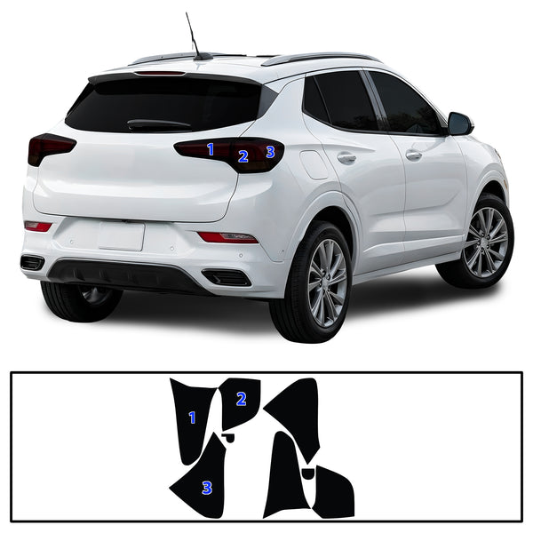 Buick Encore GX 2024–2026 Dark Smoke Headlight & Taillight Tint Kit – Precut Vinyl Lens Overlays