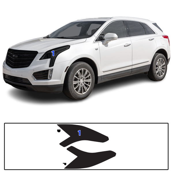 Full Headlight Taillight Precut Smoked PPF Tint Kit Film Overlay Fits Cadillac XT5 2017-2025
