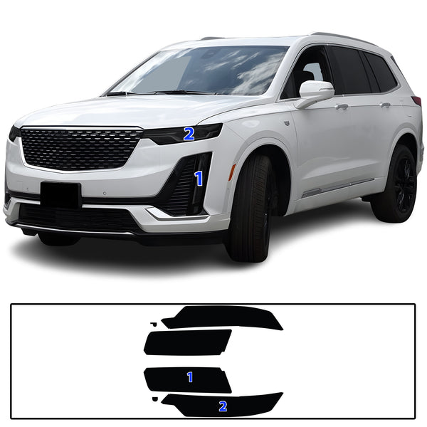 Full Headlight Taillight Precut Smoked PPF Tint Kit Film Overlay Fits Cadillac XT6 2020-2025