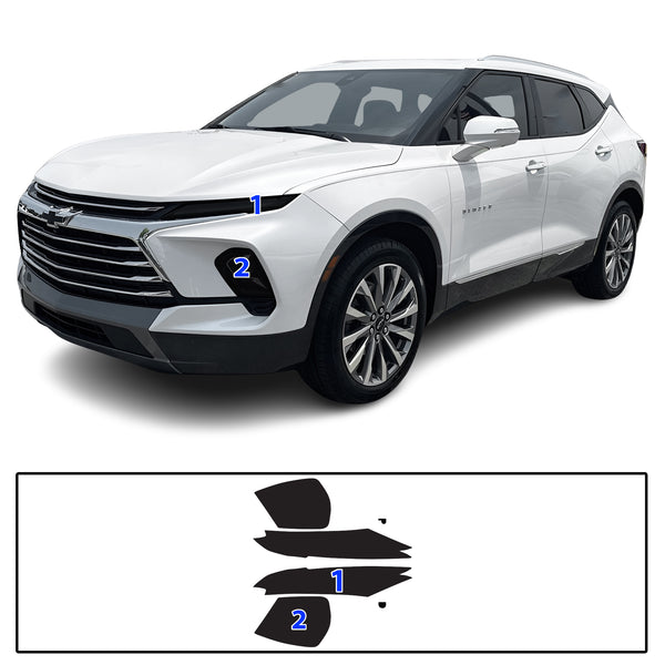 Full Headlight Taillight Precut Smoked PPF Tint Kit Film Overlay Fits Chevy Blazer 2023-2025