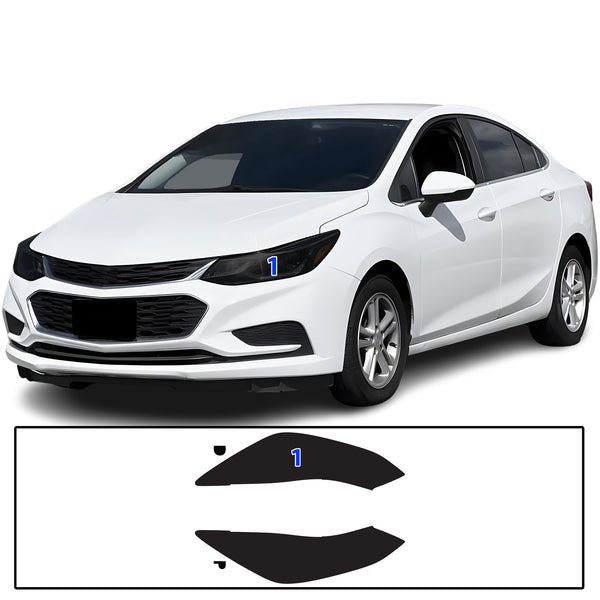 Full Headlight Taillight Precut Smoked PPF Tint Kit Film Overlay Fits Chevrolet Cruze 2016-2019