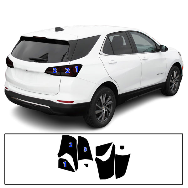 Full Headlight Taillight Precut Smoked PPF Tint Kit Film Overlay Fits Chevrolet Equinox 2022-2024
