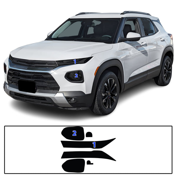 Full Headlight Taillight Precut Smoked PPF Tint Kit Film Overlay Fits Chevrolet Trailblazer 2021-2025
