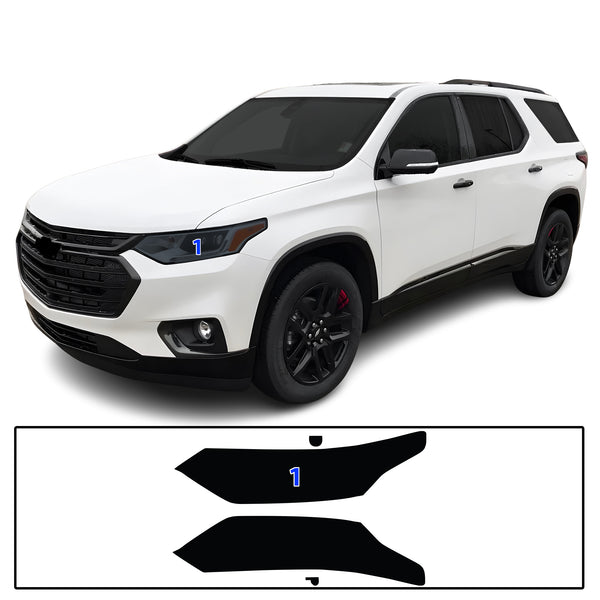 Full Headlight Taillight Precut Smoked PPF Tint Kit Film Overlay Fits Chevy Traverse 2018-2021