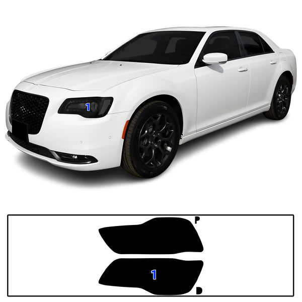 Head Light Head Light Overlay Tint Film Sticker Fits Chrysler 300 C 2015-2023