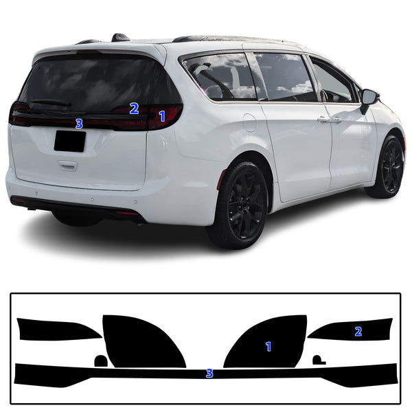 Full Headlight Taillight Precut Smoked PPF Tint Kit Overlay Film Fits Chrysler Pacifica