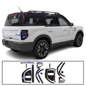 Full Headlight Taillight Precut Smoked PPF Tint Kit Film Overlay Fits Ford Bronco Sport 2021-2025