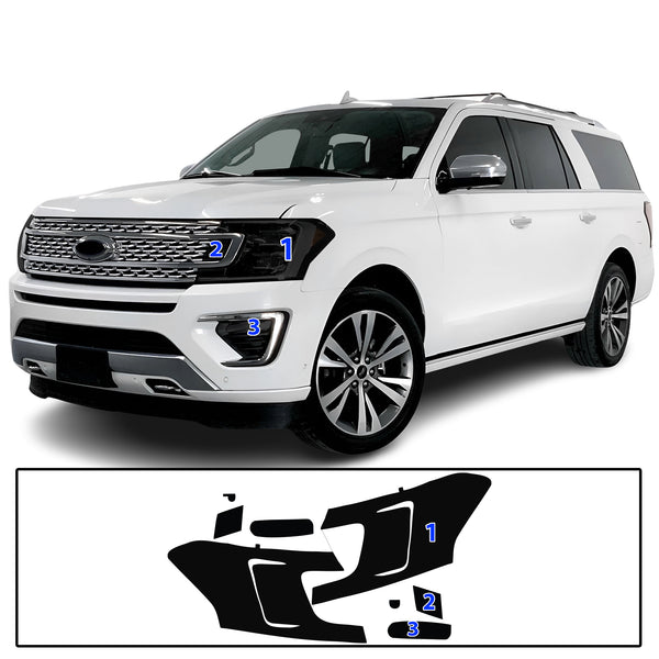 Full Headlight Taillight Precut Smoked Vinyl Tint Kit Film Overlay Fits Ford Expedition 2018-2021