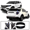 Full Headlight Taillight Precut Smoked PPF Tint Kit Film Overlay Fits Ford Explorer 2020-2024