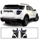 Full Headlight Taillight Precut Smoked PPF Tint Kit Film Overlay Fits Ford Explorer 2020-2024