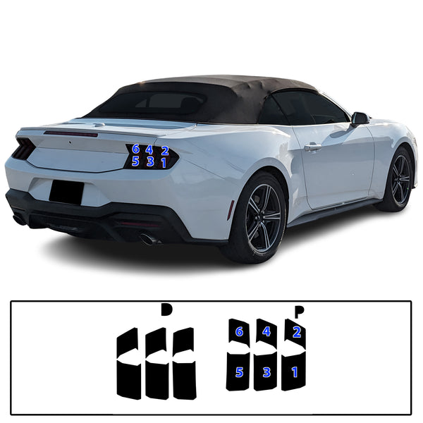 Full Headlight Taillight Precut Smoked PPF Tint Kit Film Overlay Fits Ford Mustang 2024-2026