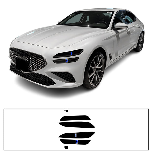 Fits Genesis G70 2022-2025 Full Headlight Taillight Precut Smoked PPF Tint Kit Film Overlay